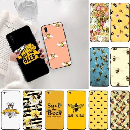 Bee Art Print Phone Case For Vivo Y91c Y17 Y51 Y67 Y55 Y7s Y81 Y19 Y97 Y93 V17 vivos5