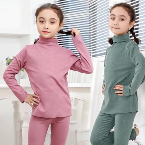 Kids clothing winter models inner suit cationic de velvet self-heating clothes long trousers boys and childrens home pajamas