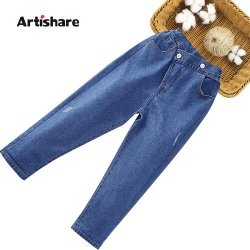 Jeans For Girls Solid Color Girl Jeans Kids Casual Style Children Jeans Spring Autumn Childrens Clothes 6 8 10 12 14