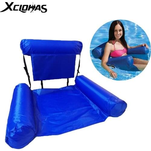 XC LOHAS Inflatable Belt Net Hammock PVC Foldable Floating Row Water Pleasure Chair Floating Bed For Swimming Beach Water Pool