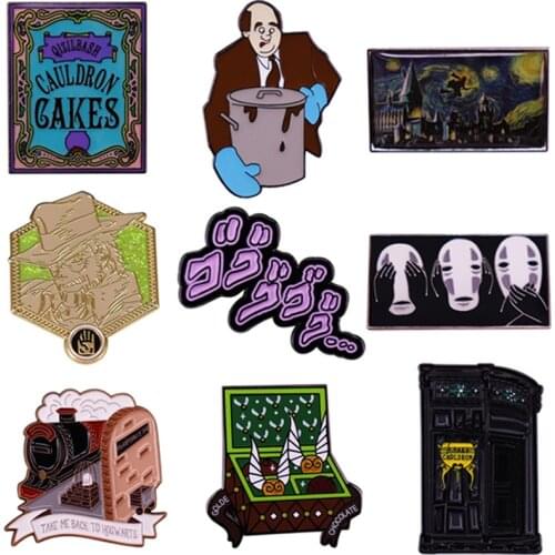 J2773 Fashion Cute Magical Pin Anime Enamel Pins Backpack Bag Brooch badges for Clothing Tie Pin Charm jewelry Gift