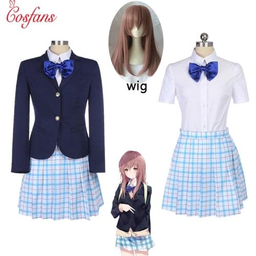 A Silent Voice Shouko Nishimiya Shoko Cosplay Costume Japanese Anime The Shape Of Voice School Uniform Suit Outfit Clothes wig