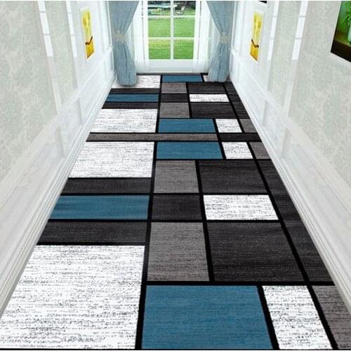 Modern Geometric Hotel Hallway Carpet Home Corridor Long Rug Soft Stair Carpet Entrance Floor Door Mat Nordic Aisle Runner Rug