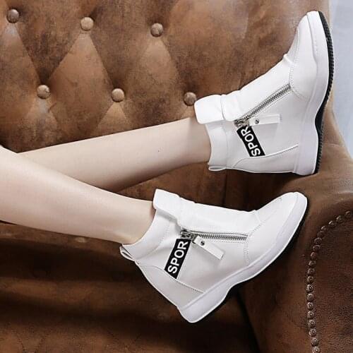 Platform Sneakers Shoes Red Black Casual Shoes Women Sneakers Ladies Platform Sneakers Heels Wedge Shoes Zapatillas Mujer 2020