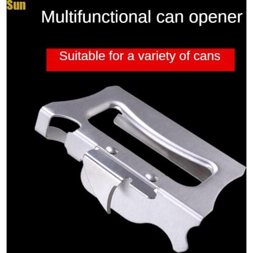 Multifunctional Can Opener Beer Bottle Opener Side Cut Stainless Steel Canned Knife Safety Manual Open Cans Kitchen Accessories