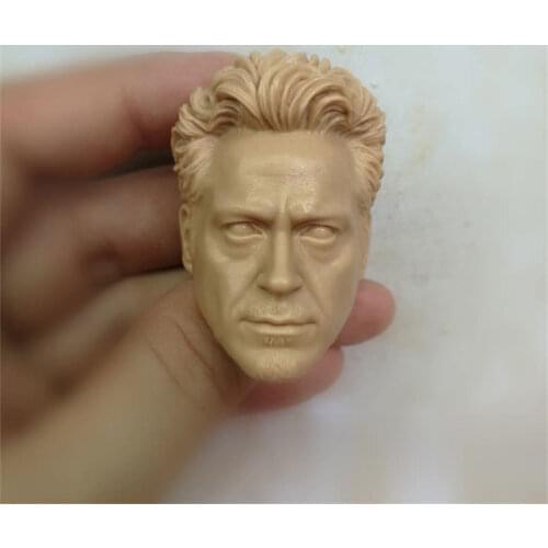 Unpainted 1/6 Scale Tony Stark 3.0 Head Sculpt Model For Action Figure Dolls Soldier Accessories Painting Exercise No.125