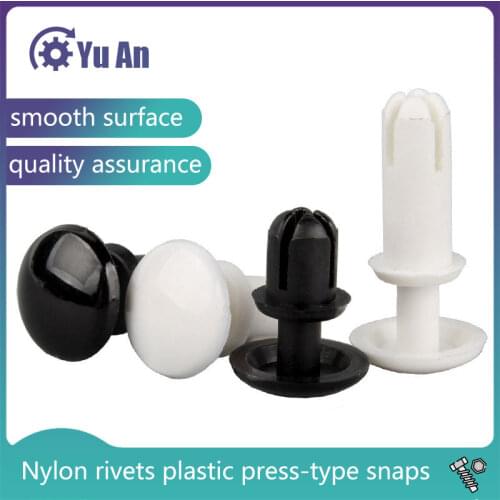 Spot Nylon Rivets Black / White Plastic Rivets R-shaped PC Board Rivets Plastic Rivets Expansion 100PCS