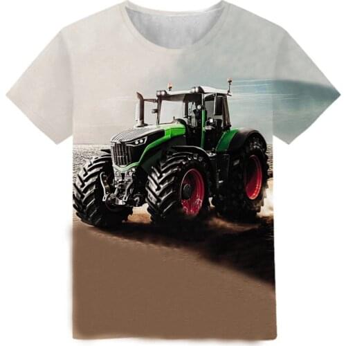Novelty Streetwear Child T Shirt Tractor Truck 3D Print Harajuku T-Shirt Baby Fashion Casual Short Sleeve Boy Girl Clothing Y672