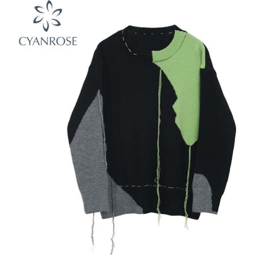 Autumn Winter Harajuku Knit Sweater Women Long Sleeve Female Pullover Fashion Unisex Casual Loose Sweaters Streetwear Jumper