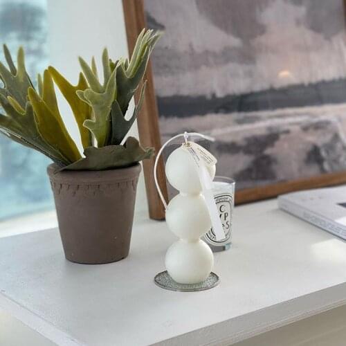 Triple String of Pearls Silicone Candle Mold for Handmade Desktop Decoration Gypsum Resin Aromatherapy Candle Silicone Mould