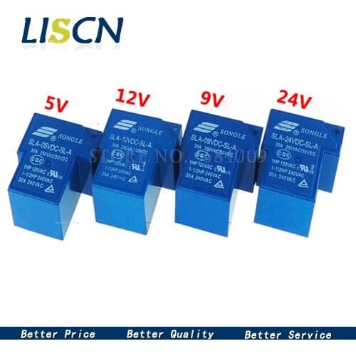 2PCS Relay SLA-05 09 24 12VDC-SL-A 4PINS 5V 9V 24V 12V High-quality SLA-05VDC-SL-A SLA-09VDC-SL-A SLA-12VDC-SL-A