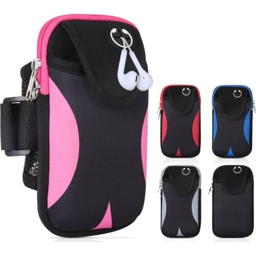Universal 6'' Waterproof Sport Armband Bag Running Jogging Gym Arm Band Mobile Phone Bag Case Cover Holder for IPhone Samsung