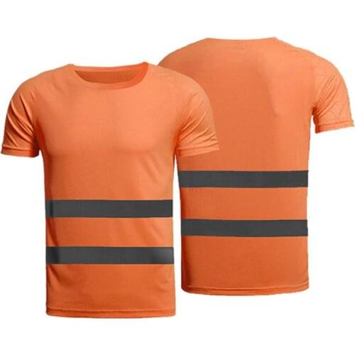 Reflective T-shirt Workwear Traffic Work Motorcycle Rider Night Safety T-shirt Security Cycling High Visibility Sports Clothes
