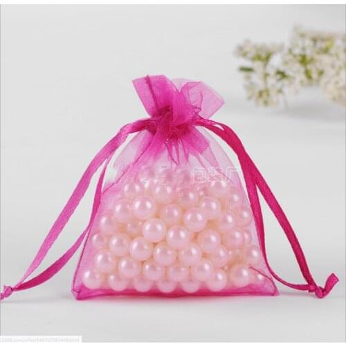 Organza Packing Bag Jewelery Show Drawstring Lucency Not Sealed Bright Colours Ornaments Handicrafts Packet 10X15cm
