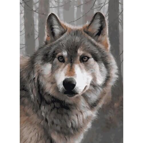 Animal Wolf Painting By Numbers Paint Kits Oil Painting Number Canvas Pictures Painting Unique Gift For Living Room
