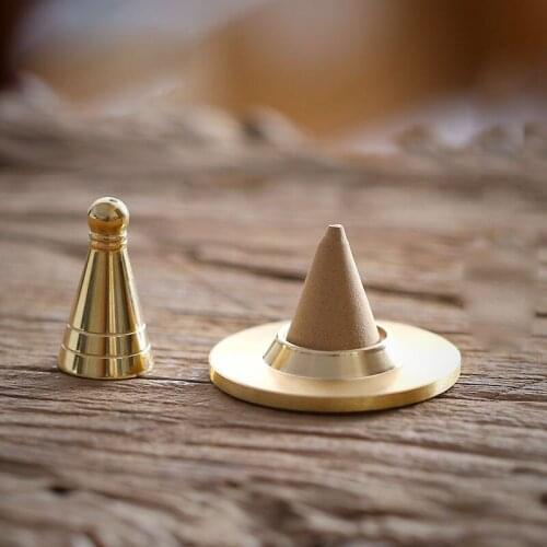 1 PCS Pure Copper Tower Incense Moulds Set Incense Cones Making Molds DIY Tower Incense Burner Tools Gifts Home Decoration Gold