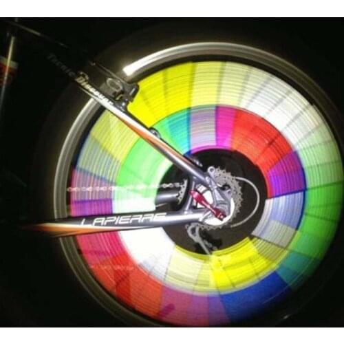 12Pcs Bicycle Reflector Spoke Riding Safety PC Reflective Warning Light Spoke Clip for Bike Cycling MTB without Battery Requst