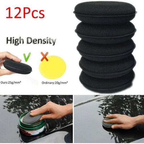 12pcs High Density Car Waxing Polish Foam Sponge Detailing Applicator Pad
