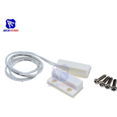 Diymore 2 Set MC-38 Wired Door Window Alert Sensor Magnetic Switch for Home Alarm System