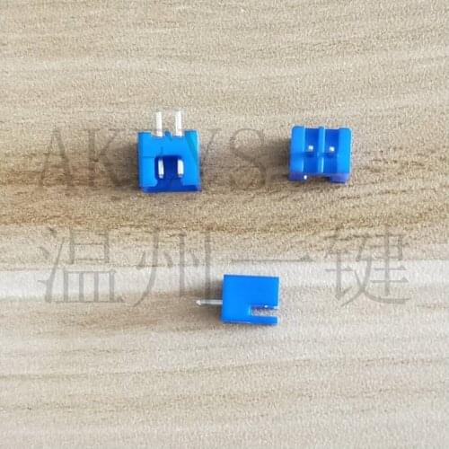 20 Pcs XH2.54-2P Straight Pin Socket 2.54mm Pitch Connector 2 Pin Adapter Blue