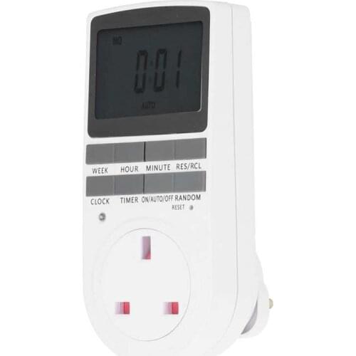 AC 230V Electric Outlet Timer With LCD Digital Display Programmable Socket Plug In Timer For Electrical Appliance