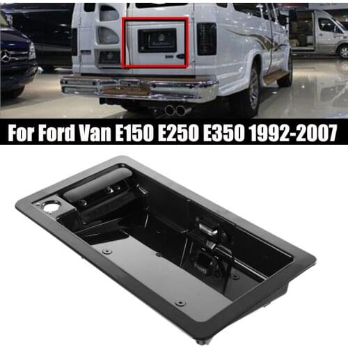 Car Rear Outside Door Handle & License Plate Tag Bracket For Ford Van E150 E250 E350 1992-2007 6C2Z1543A420AA