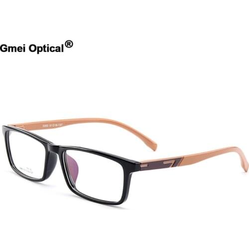 Gmei Optical New Urltra-Light TR90 Full Rim Mens Optical Eyeglasses Frames Womens Plastic Myopia Spectacles 6 Colors M5063