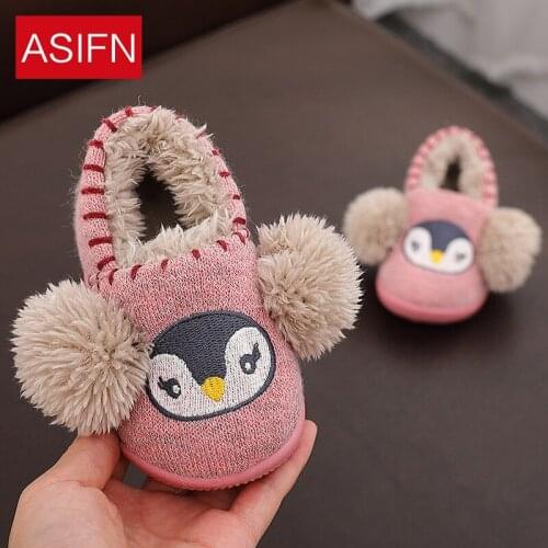 Cartoon Cotton Slippers Womens Indoor Non-skid Warm Children Cute Shoes House Slippers Mens Shoes Home Slippers Warm slippers