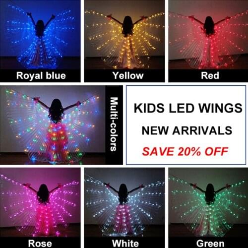 New Performance Prop Girl Dance Accessories Girls DJ LED Wings Light Up Wing Costume Butterfly Wings Lamps