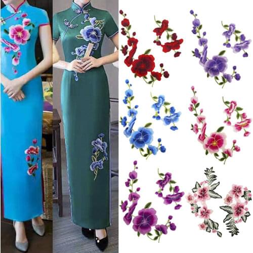 New Arrival rose flower patches embroidery applique clothes sewing patch DIY badge patch accessories 1pcs sell