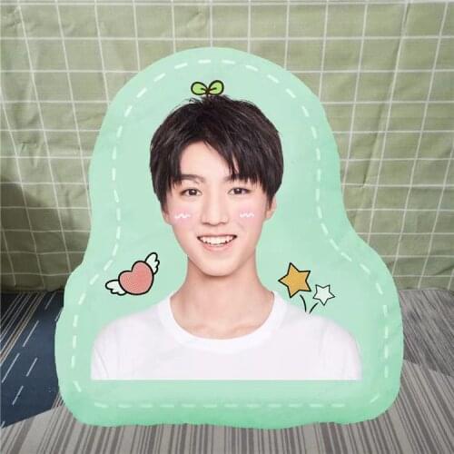 TFBOYS Wang Junkai Humanoid Pillow Real Photos Waiting Surrounding Shaped Pillow Cartoon Doll Doll Waist Cushion Home Decor