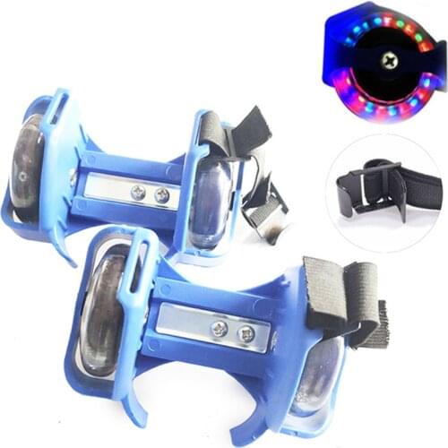 Colorful flashing roller skating shoes led light whirlwind pulley flash wheel heel adjustable roller skating shoes for girl kid