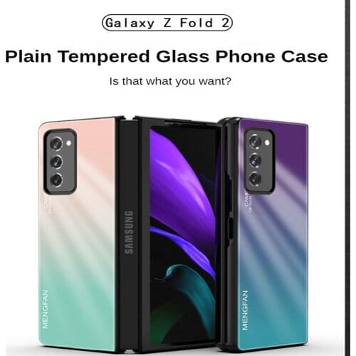 Samsung Fold2 Tempered Glass Case For Samsung Galaxy Fold2 Foldable Screen Phone Cover Flip Case Dirt-resistant Protective Shell