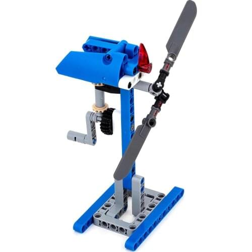 DIY Blocks Windmill Model Hand fan propeller toy pinwheel Assembled Technic Blocks Children Stem Educational Gifts Teaching aids