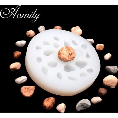 Aomily Cobblestone Silicone Chocolate Molds Jelly Candy Baking Accessories Bakeware Mold Cake Decoration Accessories