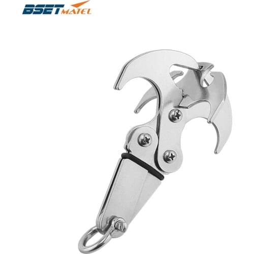 Folding Gravity Hook Outdoor Foldable Grappling hook Climbing Carabiner Claws Survival Rescue EDC Tool Key Chains Camping Travel