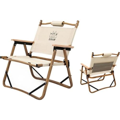 Outdoor Camping Folding chair Portable Ultralight Aluminum Wooden Beach Chair Foldable Relaxation Nap Travel Picnic BBQ Chairs