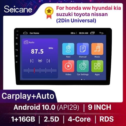 9" Universal Carplay Auto Android 10 Car Radio Stereo GPS For hyundai suzkia vw toyota honda kia nissan 2 din Multimedia Player