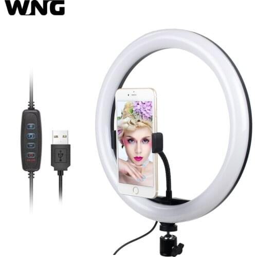 12" 30cm Dimmable Photography Lighting LED Selfie Ring Light Ring Lamp With Stand Tripod For YouTube Makeup Video Live Studio