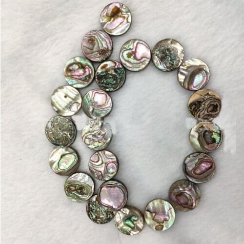 2PCS Natural abalone shell round chain
