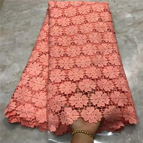 2019 New Design African Swiss Voile Lace High Quality African Guipure Lace Fabric With Stones Embroidered Lace Fabric For Party