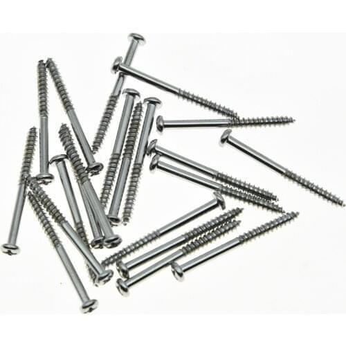 20x Chrome Bass Pickup Mounting Screws for P Bass Jazz J Bass and P90 Pickups