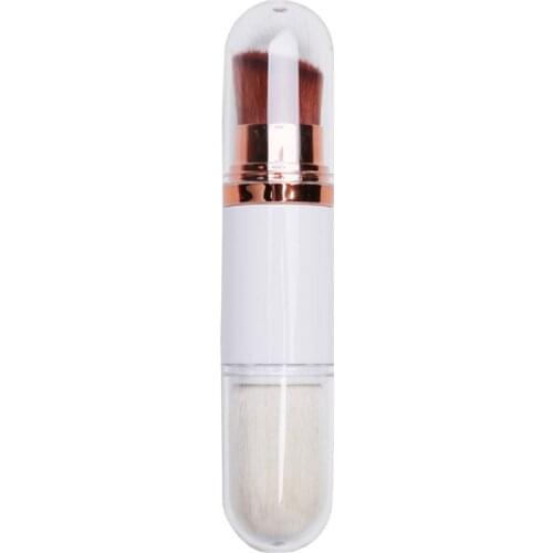 4 in 1 Retractable Makeup Brush Set for Travel Blush Bronzer Contouring Blending Buffing Eye Shadow Blush Makeup Brushes