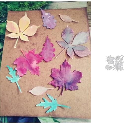 6Pcs Leaf Metal Cutting Die Stencil Template for DIY Embossing Paper Photo Album Gift Cards Making Scrapbooking Craft New Dies