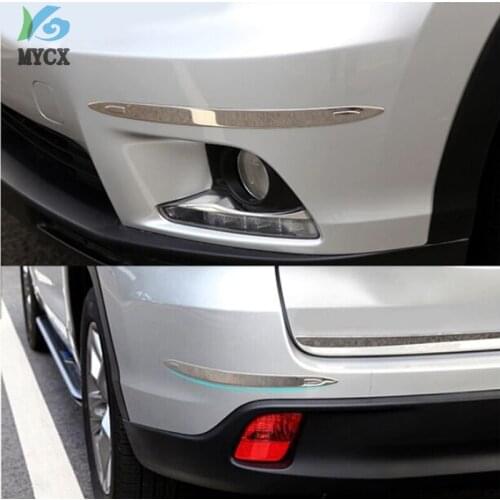 ACCESSORIES FIT FOR TOYOTA HIGHLANDER KLUGER 2014 2015 CHROME BUMPER CORNER PROTECTOR GUARD COVER TRIM MOLDING GARNISH