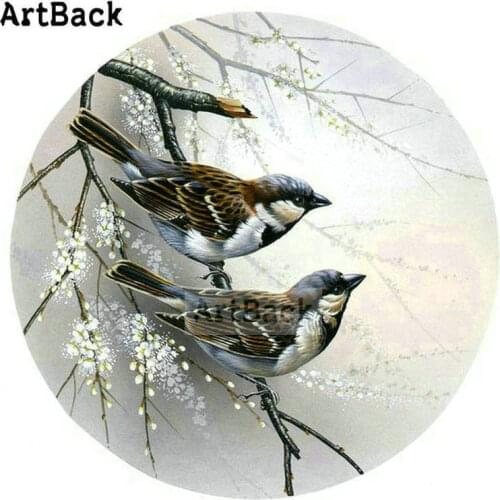 New Diamond Embroidered Sparrow Bird 5d Full Square Drill Diamond Painting Animal 3d Diamond Embroidery Artwork