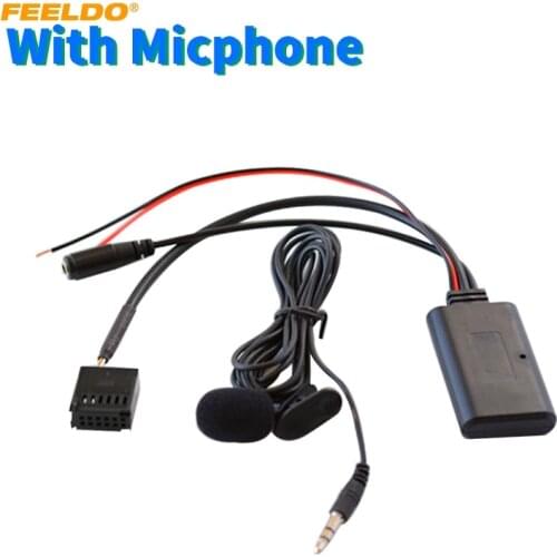 FEELDO Car Wireless Bluetooth Module Adapter For Ford Focus Fiesta Mondeo Music 12Pin Aux Cable Stereo AUX-IN Bluetooth AUX Kit