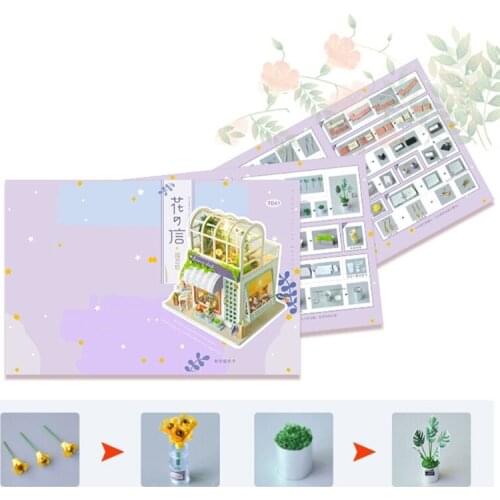 Children Playhouse Handmade Assembled DIY Cabin Model Cottage 3D Puzzles for Kids DIY Jigsaw Brain Games Educational Toys