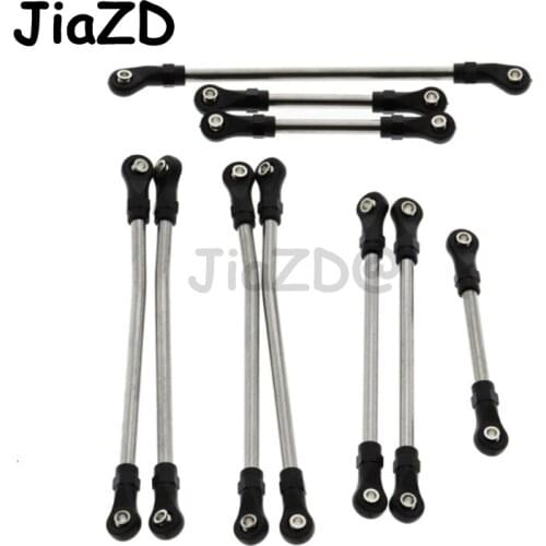 For Traxxas TRX4 TRX-4 for 1/10 RC Crawler 324mm Wheelbase 10Pcs/Set Stainless Steel Unassembled Link Plastic Rod End