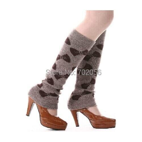 Black grey kakhi bow note Leg Warmers Ballet Dance Warm up Gaiters Boot Cuffs Boot Covers #3649